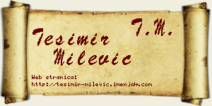 Tešimir Milević vizit kartica
